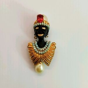 Vintage Ciner Blackamoor Figural Brooch